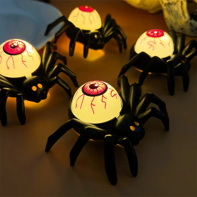 Lighting Decor House - ハロウィンデコレーション LED キャンドルライト プラスチック製スパイダースカルランプ ホームバー用 お化け屋敷