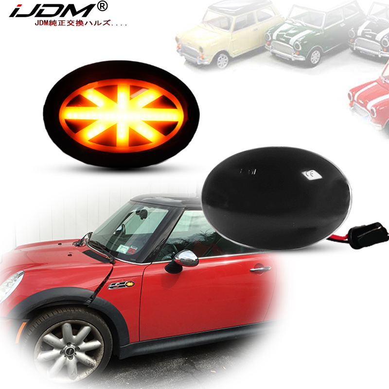 Union Lighting & Decor - iJDM アンバーユニオンジャックロゴLEDライト フェンダーサイドマーカーライト MINI Cooper Gen2