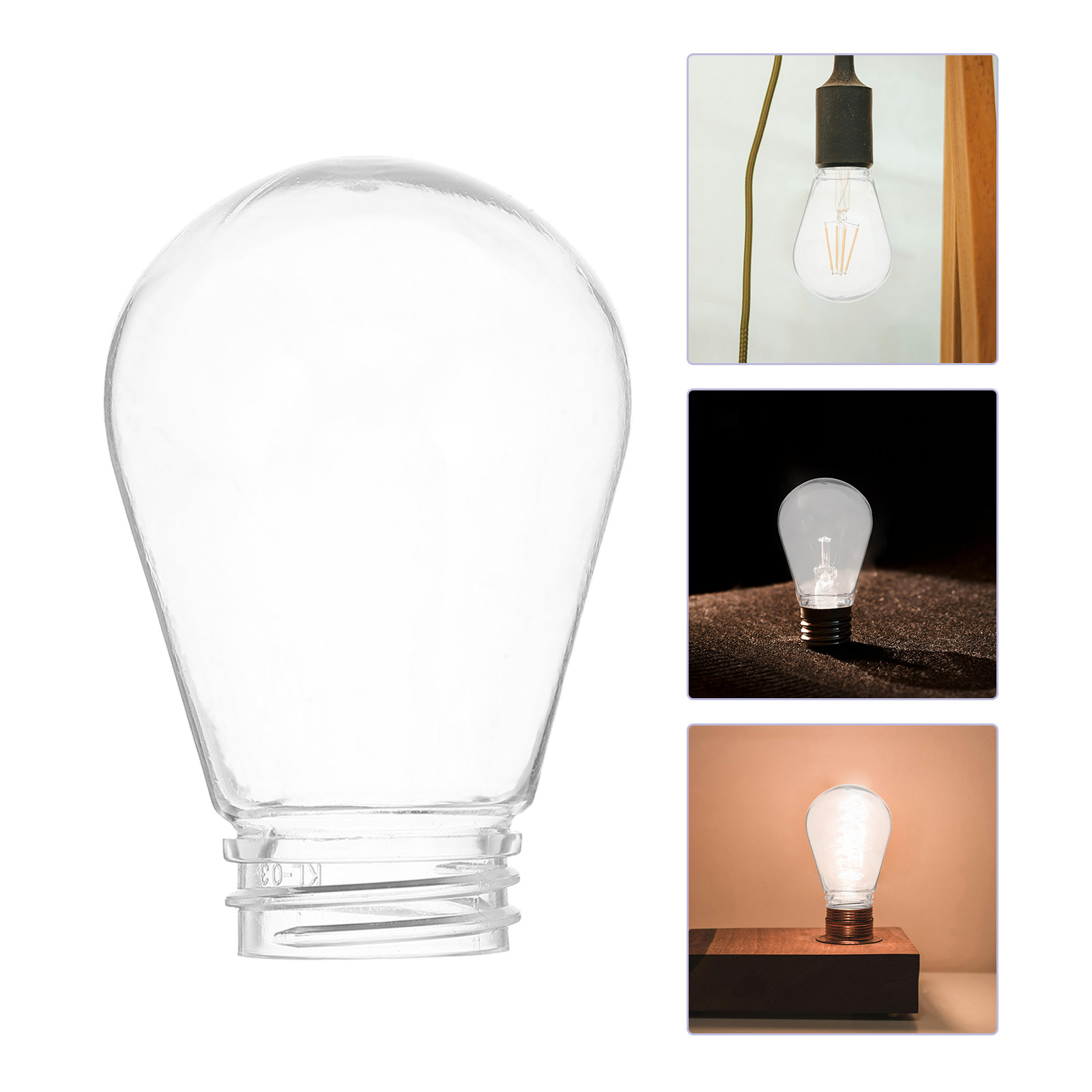 Lighting Decoration Stand - 30個入り透明電球カバー、ストリングライト装飾用プラスチックシェル、電球保護、耐熱性