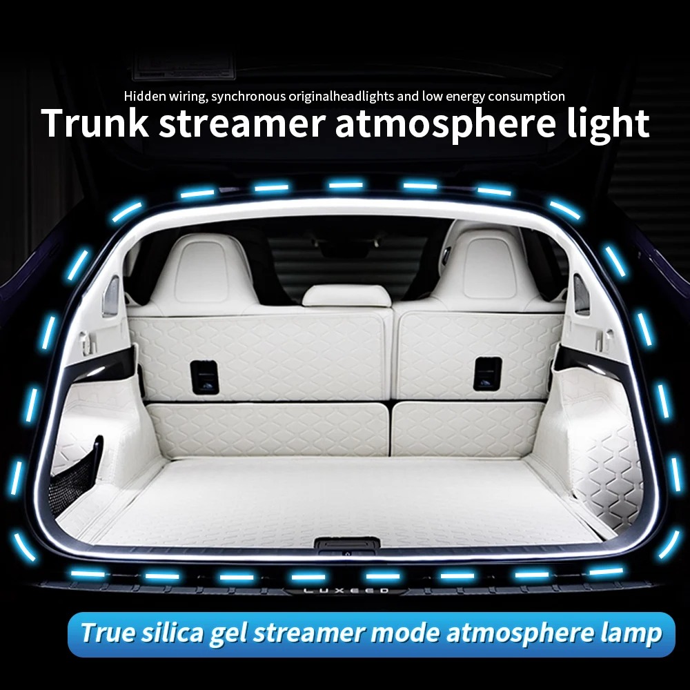 Lighting Bolt Decor - 車の高輝度トランク照明アンビエントライト 2/4 メートルインテリア装飾 LED 配線無料自動感知テールゲートライトストリップ