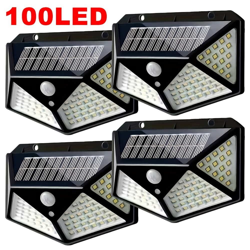Lighting Decor Outdoor - 100LED屋外ソーラーガーデンライト、屋外モーションセンサーライト、防水ソーラーウォールランプ（庭、フェンス、庭園、通路、階段用）