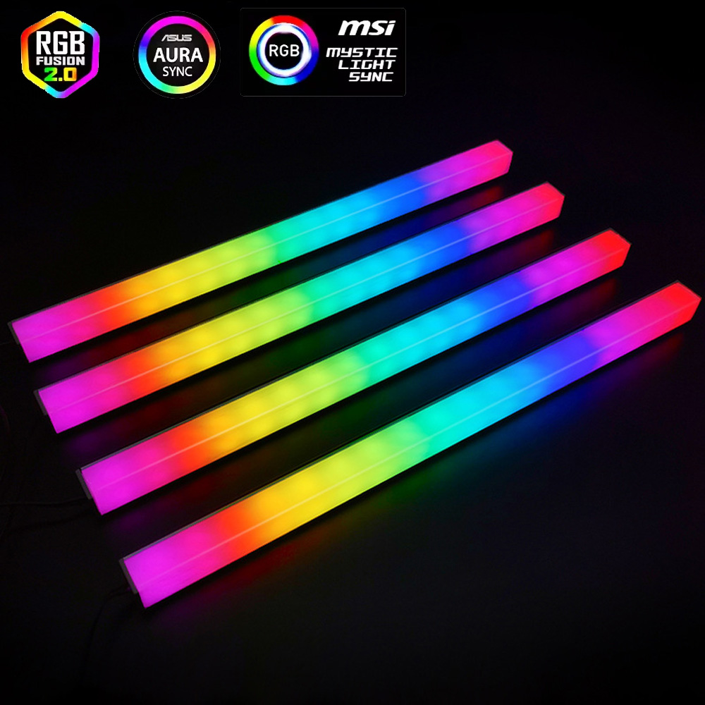 Lighting Bolt Decor - Asus Auraゲーミングケース用5V ARGB 3ピンヘッダー RGB PCライトストリップ