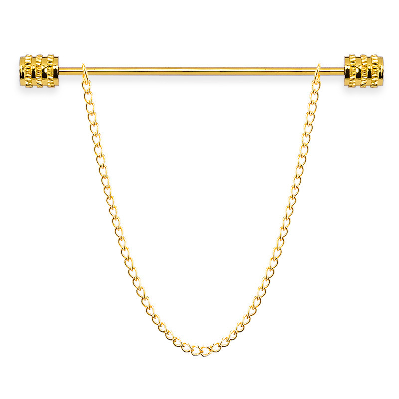 Elegant Decor & Lighting Llc - 新しいメンズブローチシャツスタンドアップカラーピン固定クラスプタッセルフレンチタイピンエレガントなアクセサリービジネスジュエリーギフト