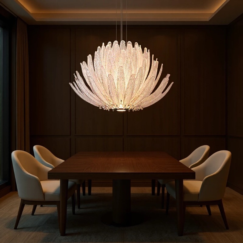 Restaurant Lighting Decoration - フランスの高級リビングルームレストランペンダントライト寝室ホテルヴィラハイエンドクリスタルLEDシャンデリア家の装飾ランプ器具