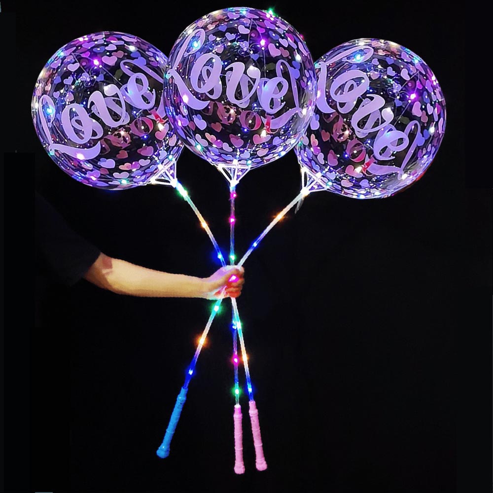Lighting Bolt Decor - ライトストリング付きLEDライトバルーン,誕生日とバレンタインデー,結婚披露宴の装飾,女の子の日,20インチ,5個,10個,20個