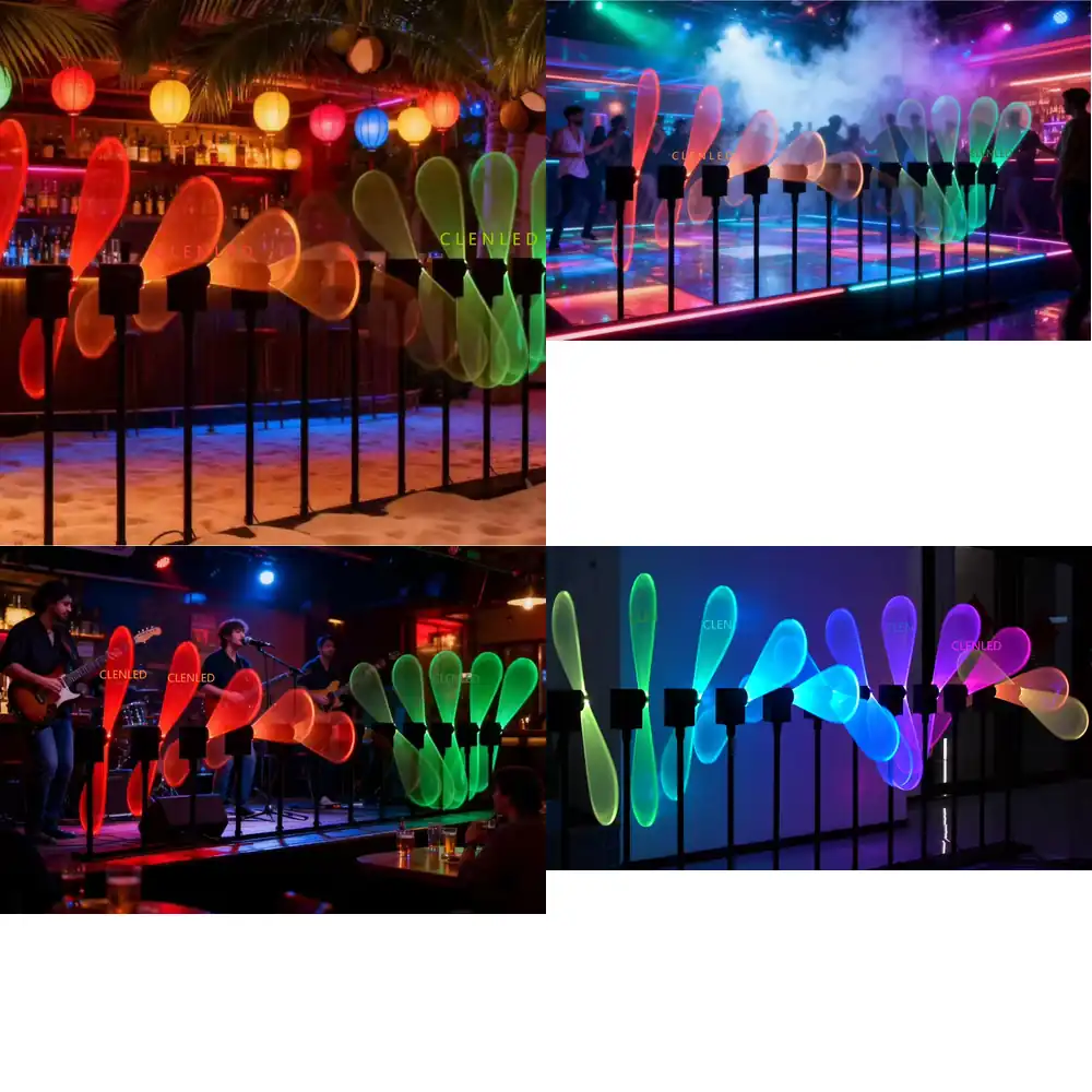360度回転 24V RGB LEDピクセルファン ディスコ - Decor Lighting Fans のレビューと価格