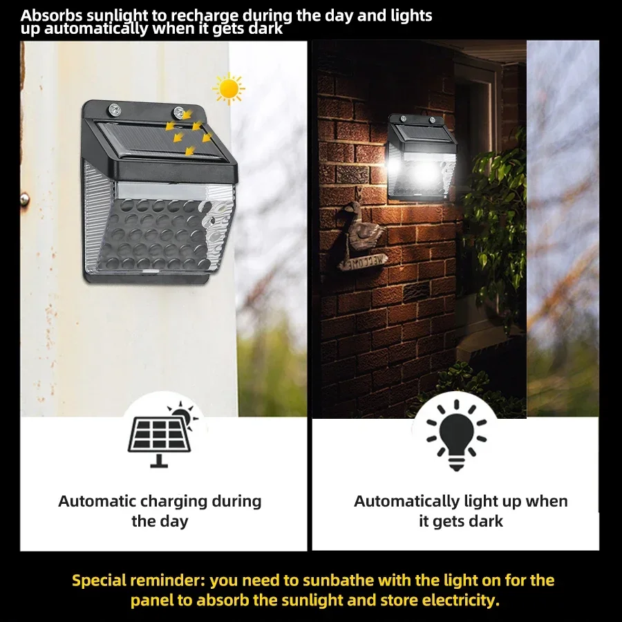 LED ソーラーライト PIR モーションセンサーウォールラ - Lighting Decor Outdoor のレビューと価格