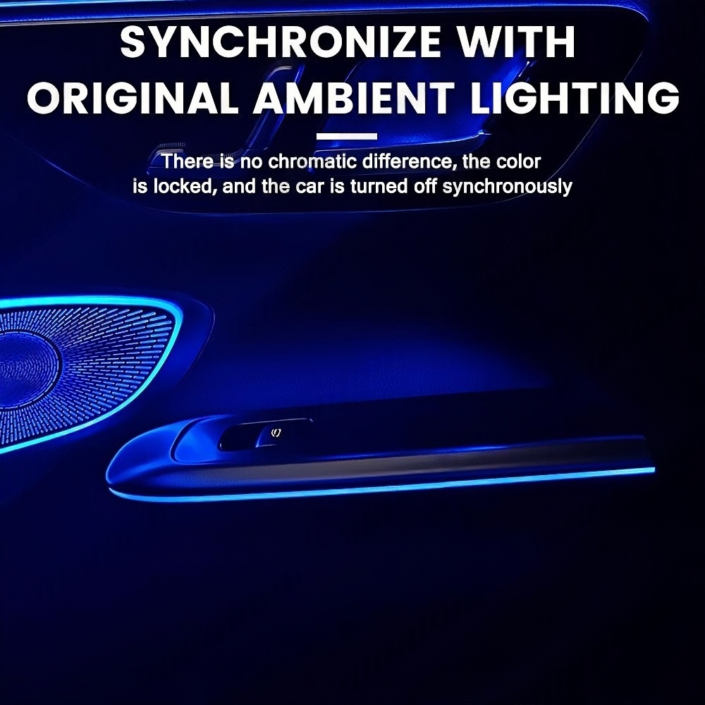 64色LED 4ドアアームレストライトアンビエントライト メ - Lighting Decor Ideas のレビューと価格
