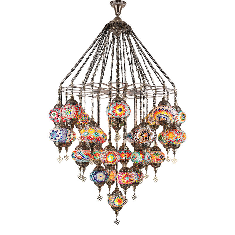 2025年新作 29灯 1m幅 トルコ装飾ペンダントライト  - Restaurant Lighting Decoration のレビューと価格