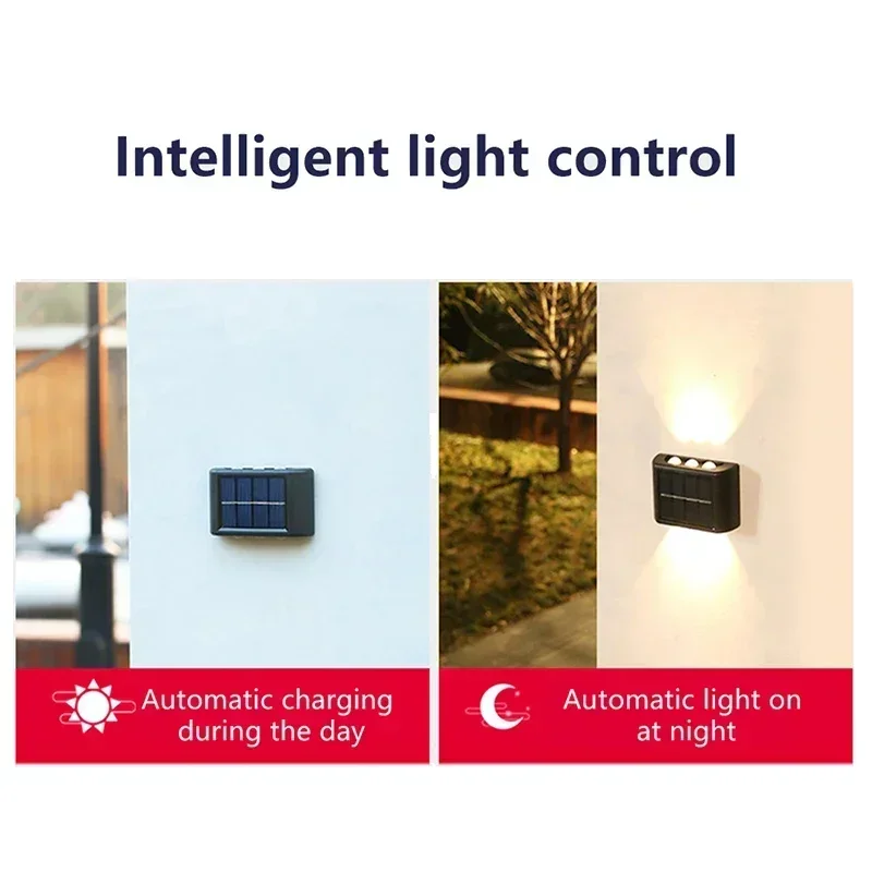 LEDソーラーライト 屋外防水 ソーラーウォールランプ 上下 - Lighting Decor Outdoor のレビューと価格