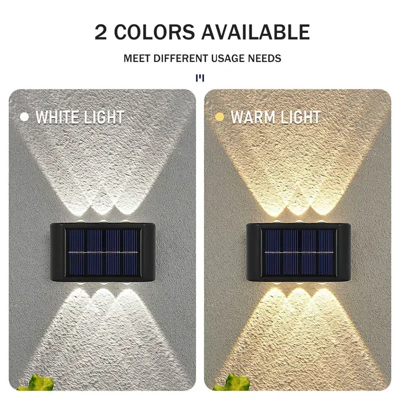 LEDソーラーライト 屋外防水 ソーラーウォールランプ 上下 - Lighting Decor Outdoor のレビューと価格