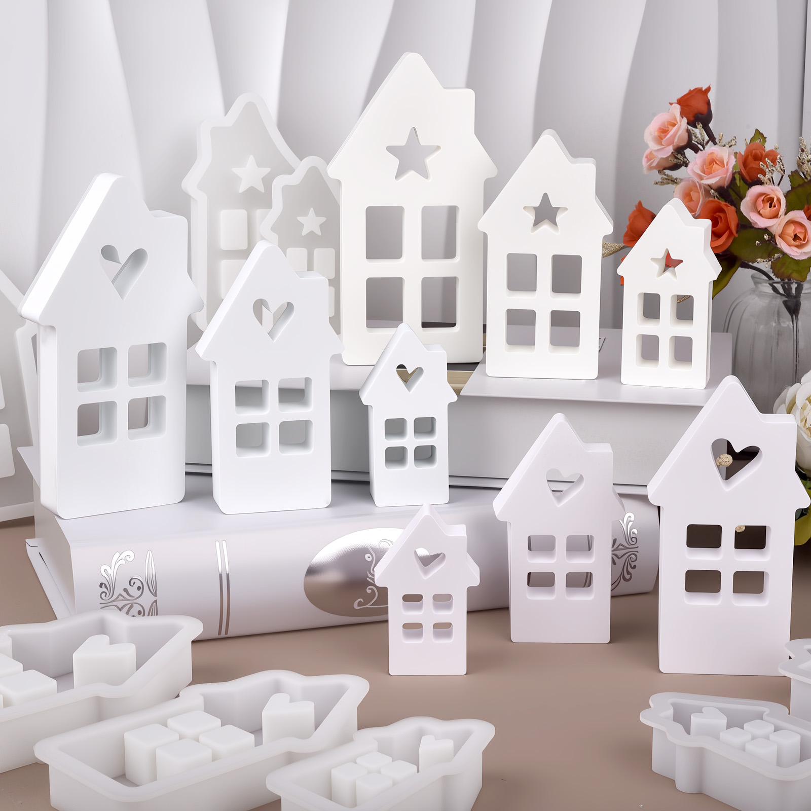スターハートハウスシリコーン金型ライトハートハウスコンクリー - Lighting Decor House のレビューと価格