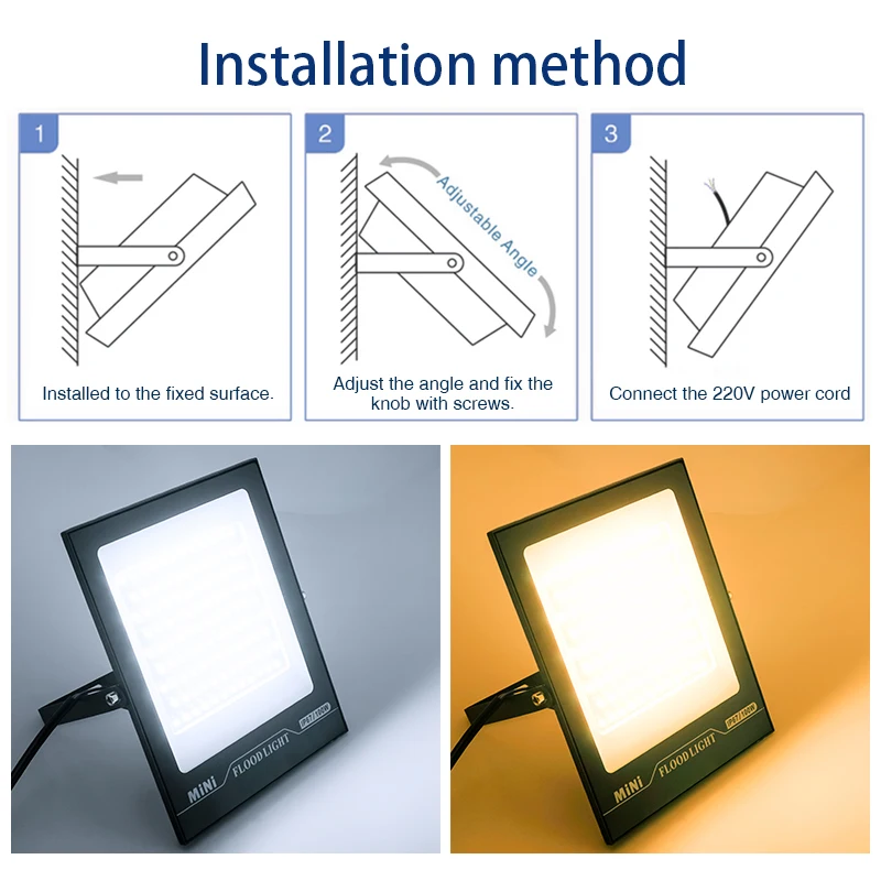 LED投光器 220V 10W 20W 30W 50W 10 - Lighting Decor Outdoor のレビューと価格