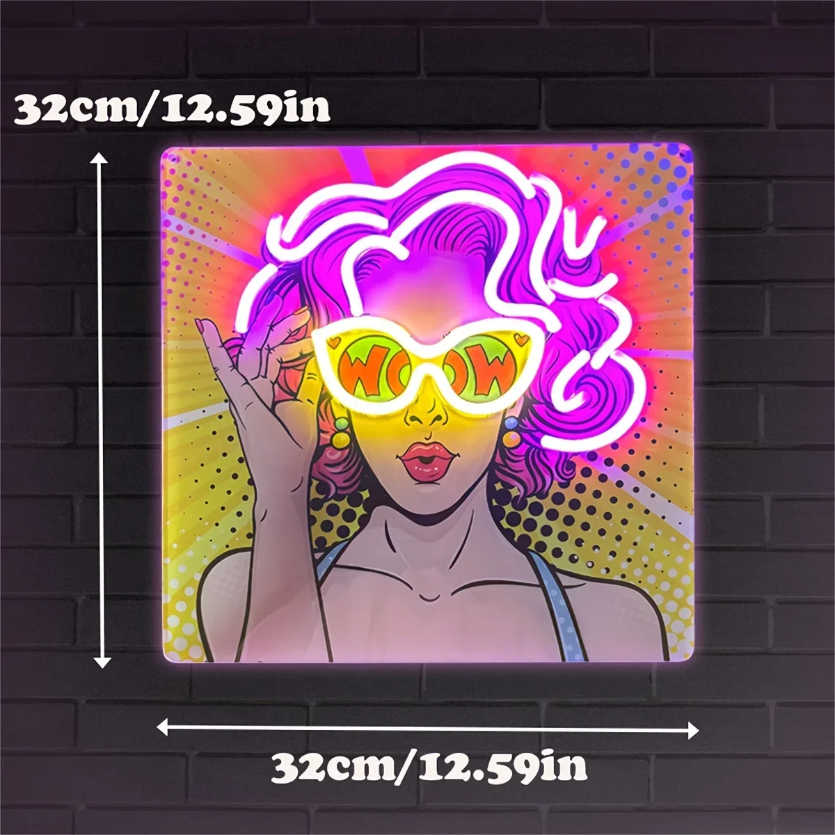 Wow Lady ポップアート LED ネオンサイン USB - Lighting Decor Wow のレビューと価格