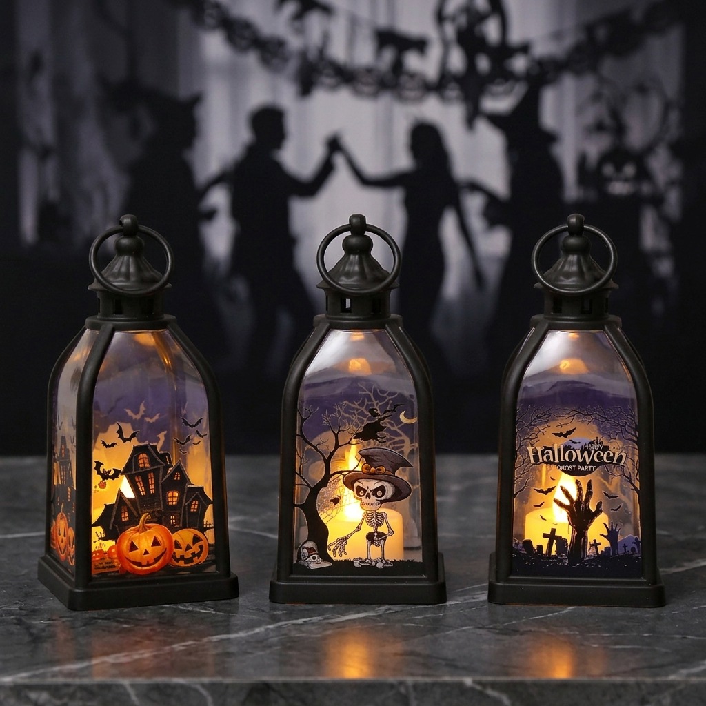 ゴーストキャッスル パンプキン LED フレームランタン ハ - Lighting Decor House のレビューと価格