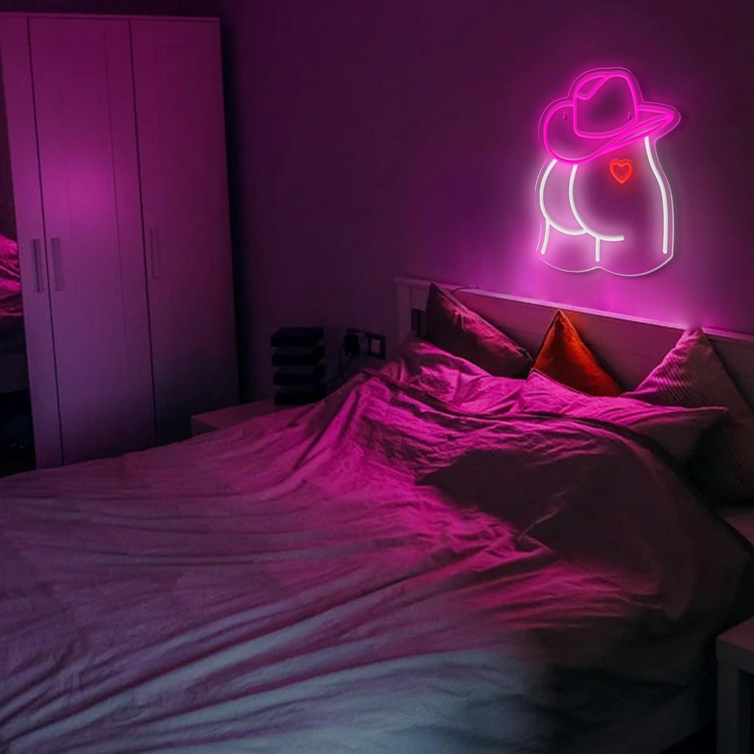 カウガールネオンサイン調光可能LEDライト、女の子の寝室、ゲ - Lighting Decor Wedding のレビューと価格