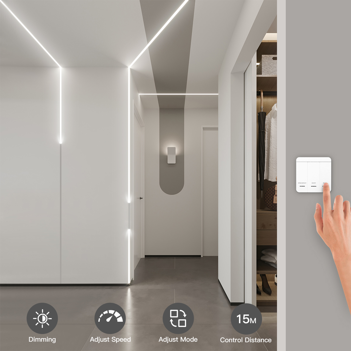 スマート Addressable1-4 個 LED ストリッ - Lighting Bolt Decor のレビューと価格