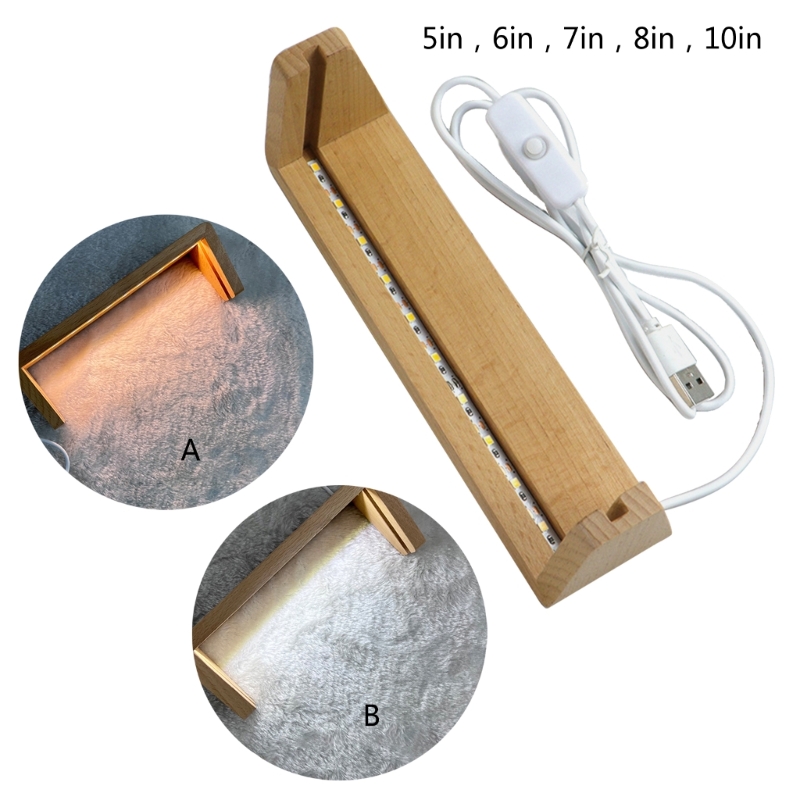 5/6/7/8/10 インチ木製 字型 LED ライトベース - Lighting Decoration Stand のレビューと価格