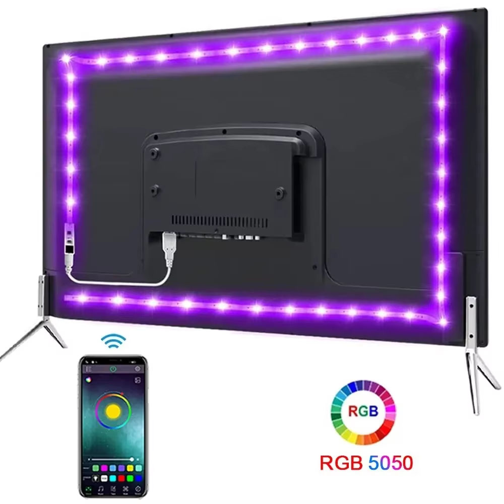 USB LEDストリップライト DC 5V RGB 5050 - Lighting Bolt Decor のレビューと価格