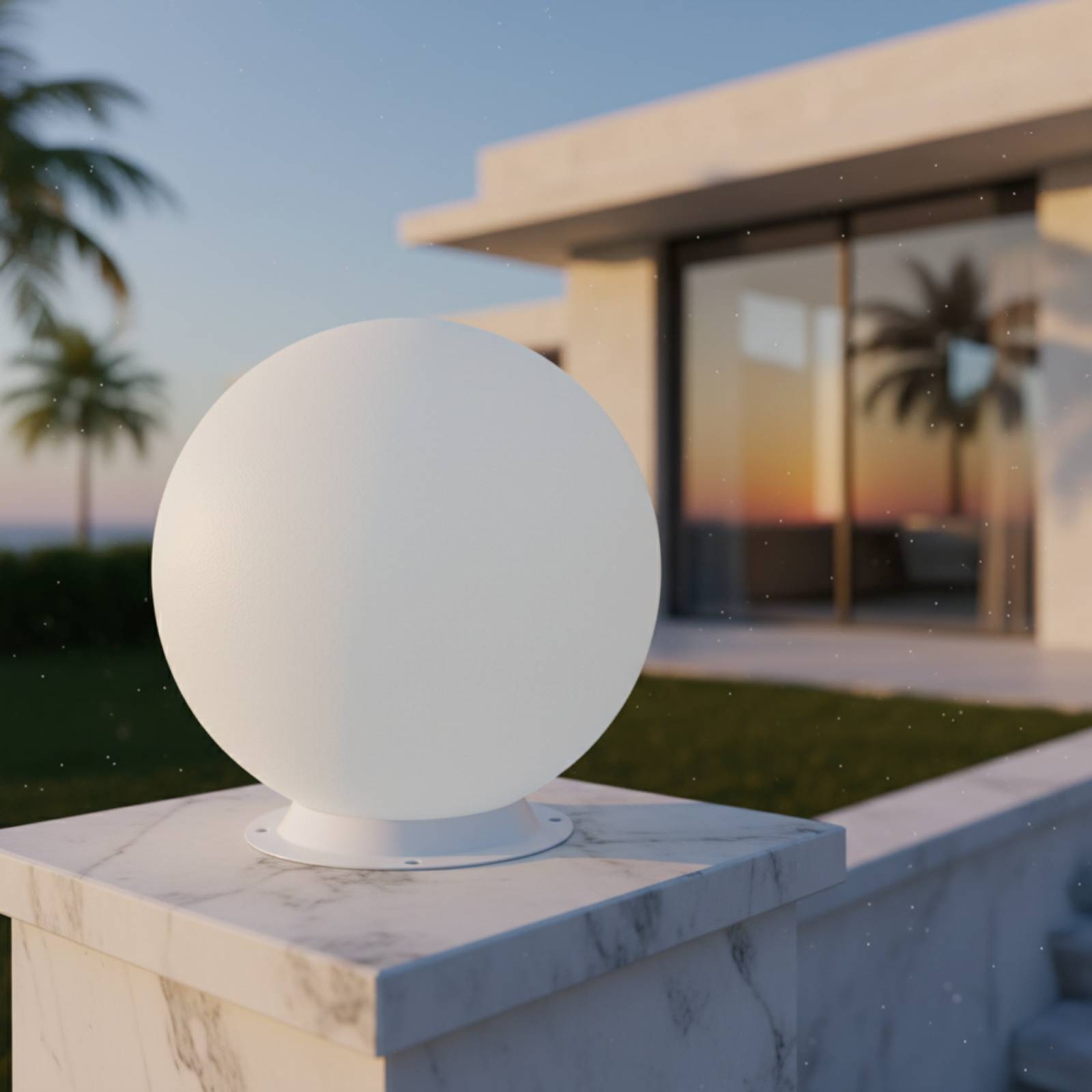 ソーラーポストキャップライト夕暮れから夜明けまで点灯する球形 - Lighting Decor Outdoor のレビューと価格