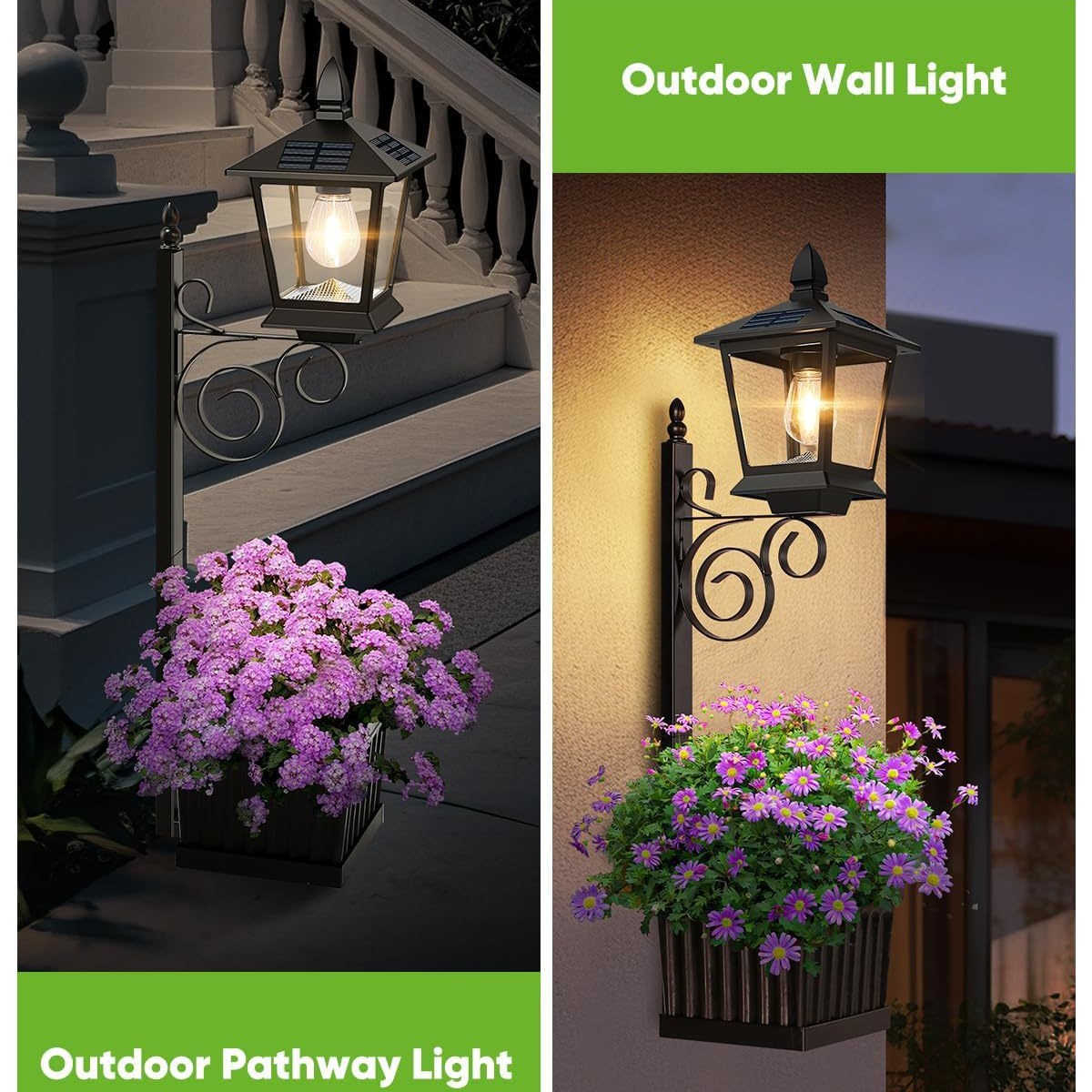 2 in 1 ソーラープランターランプ 防水 暖白色 屋外壁 - Lighting Decoration Stand のレビューと価格