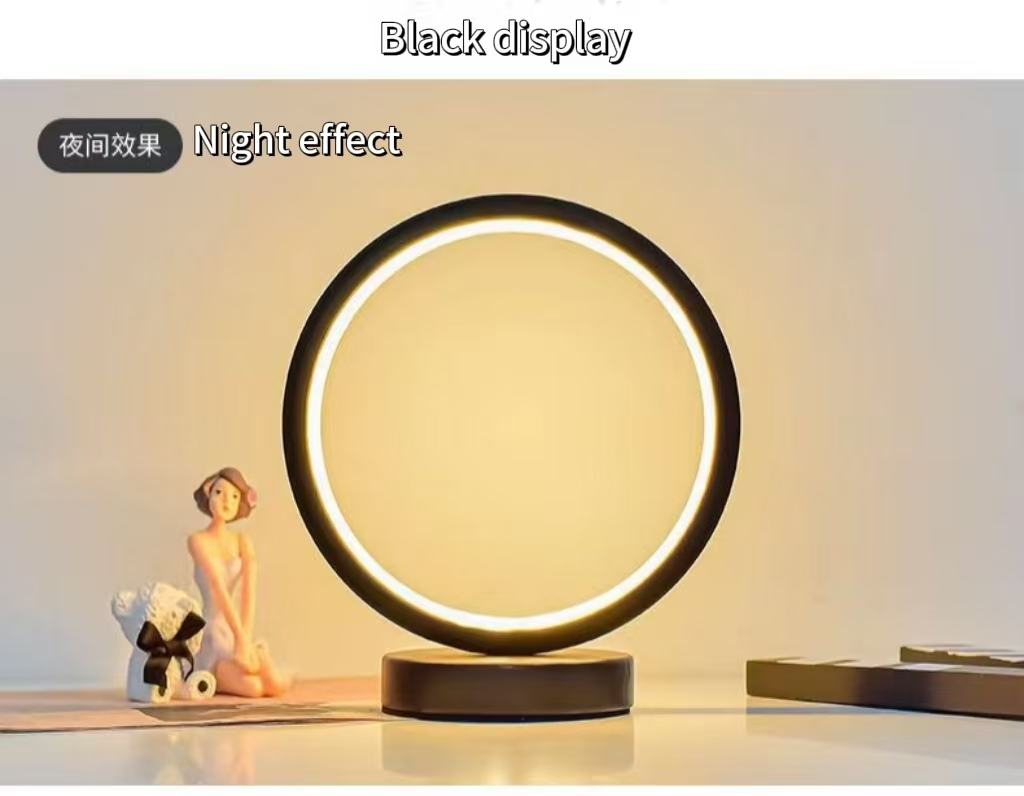20 センチメートル LED シンプルな円形リングテーブルラ - Restaurant Lighting Decoration のレビューと価格