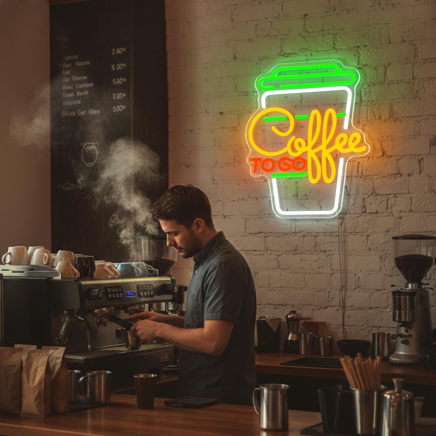 コーヒーネオンサイン USB調光可能なLEDライト コーヒー - Restaurant Lighting Decoration のレビューと価格