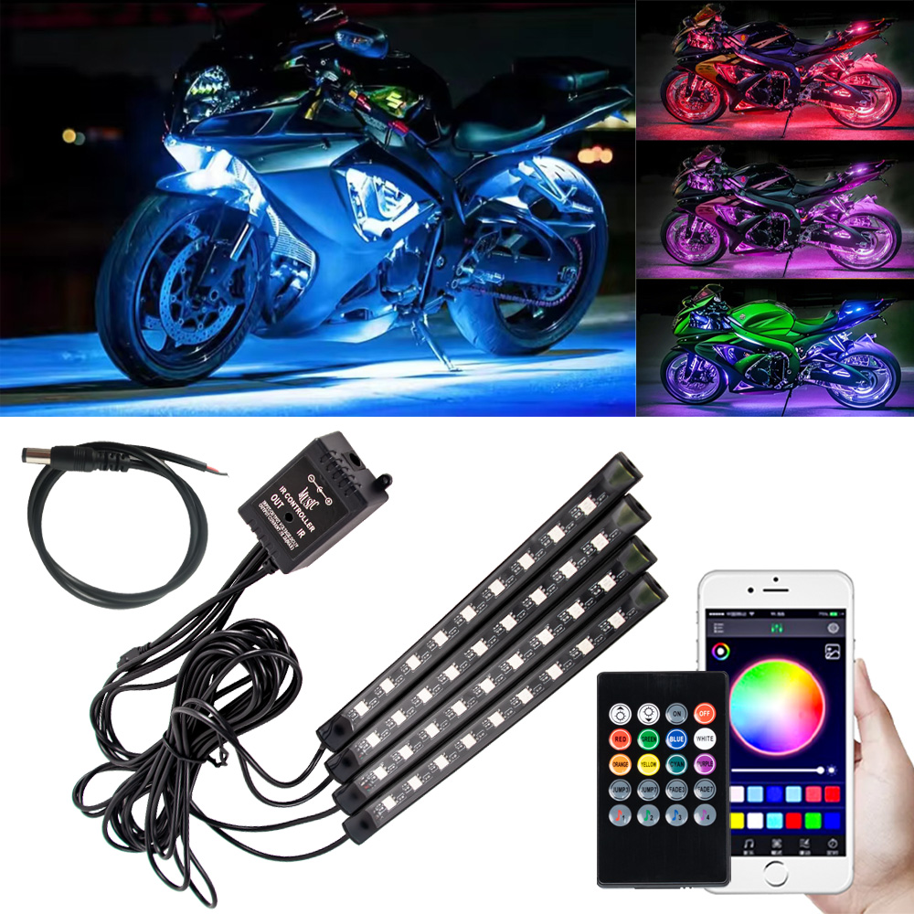 LEDモーターサイクルフットライト,RGBアプリケーションリ - Lighting Bolt Decor のレビューと価格