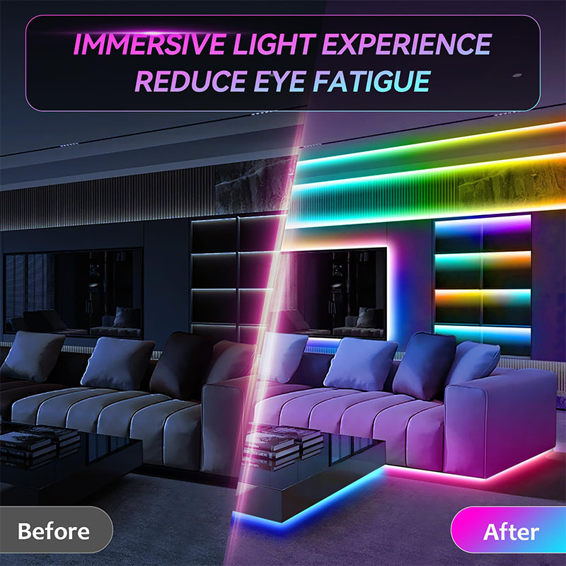 USB RGB LEDストリップライト SMD3535 アプ - Lighting Bolt Decor のレビューと価格