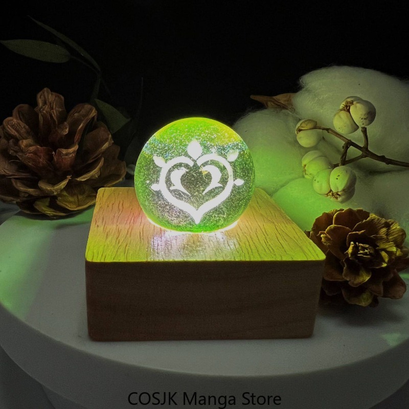 ゲーム原神インパクトエレメントガラスボールナイトライト寝室の - Elements Lighting Decor のレビューと価格