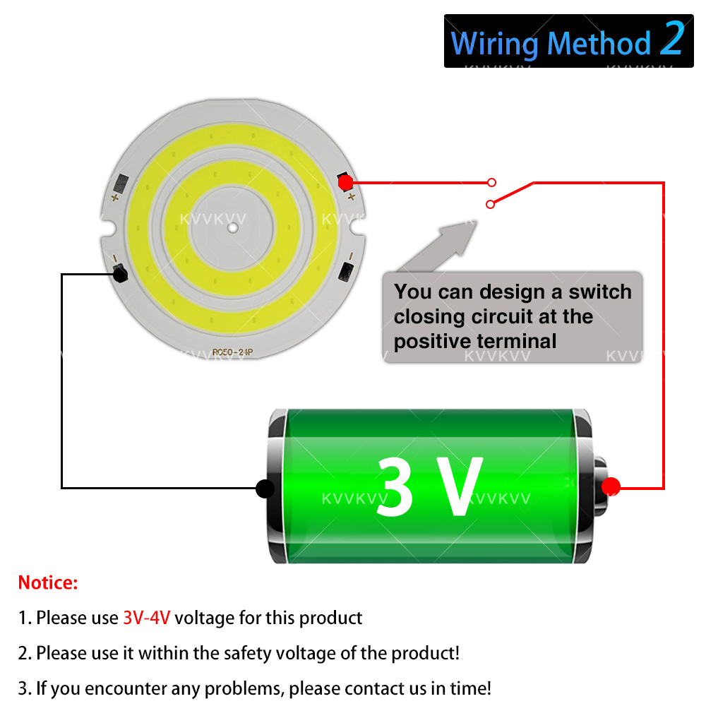 3V 4V丸型COB LEDランプ部品 3.7V電球 DIY - Lighting Decor House のレビューと価格