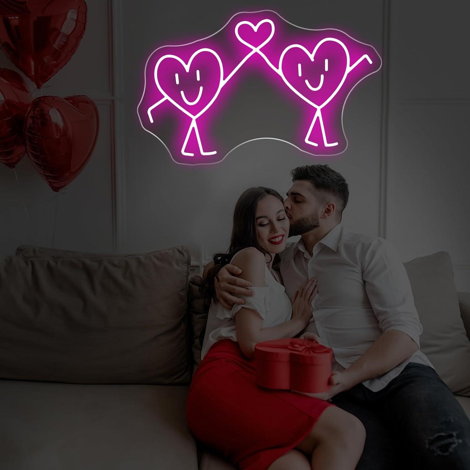 ラブネオンサイン USB調光可能LEDネオンライト 結婚式  - Lighting Decor Wedding のレビューと価格