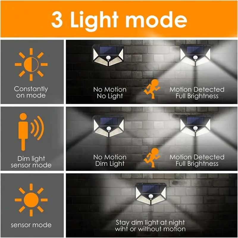 100LED屋外ソーラーガーデンライト、屋外モーションセンサ - Lighting Decor Outdoor のレビューと価格
