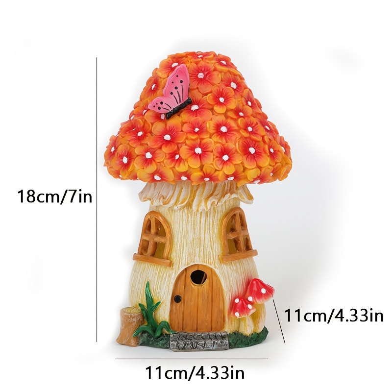 屋外ガーデンソーラースタチューライト、ソーラー式キノコハウス - Lighting Decor House のレビューと価格