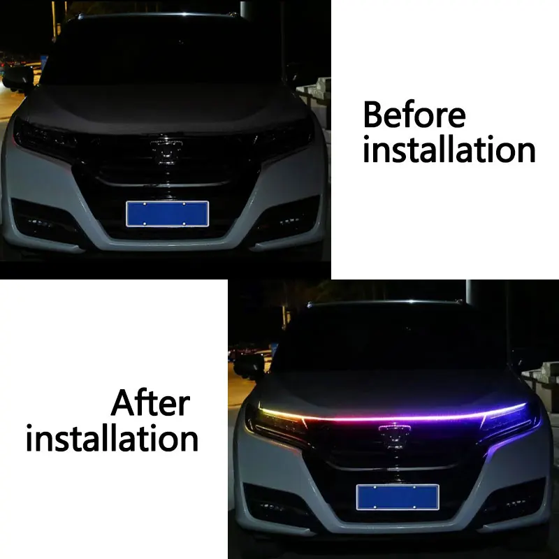 120/150/180cm車用ボンネット装飾ライトAPPリモ - Lighting Bolt Decor のレビューと価格