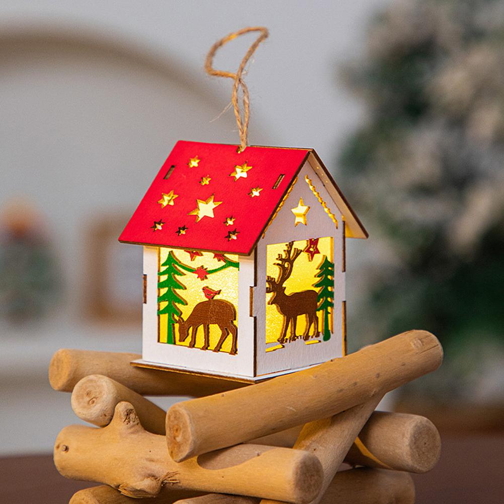 クラシックなクリスマス要素の装飾、3D彫刻の木製クリスマスデ - Elements Lighting Decor のレビューと価格