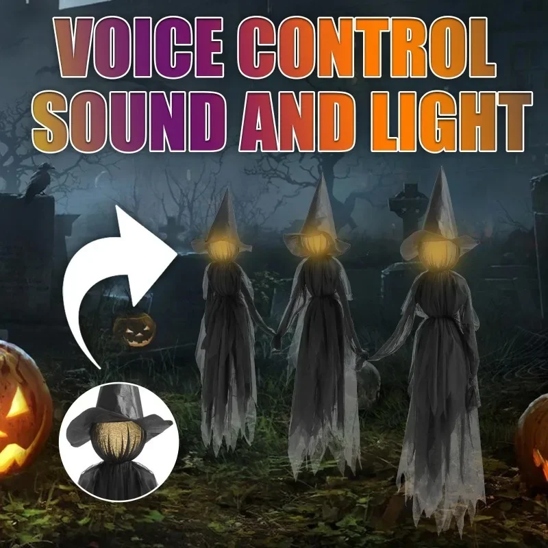 音に反応する手を持つ魔女ハロウィンデコレーション カラフルな - Lighting Decor House のレビューと価格