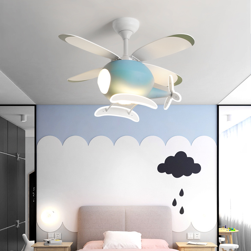 現代のクリエイティブ漫画飛行機ファンライトシンプルな装飾 L - Decor Lighting Fans のレビューと価格