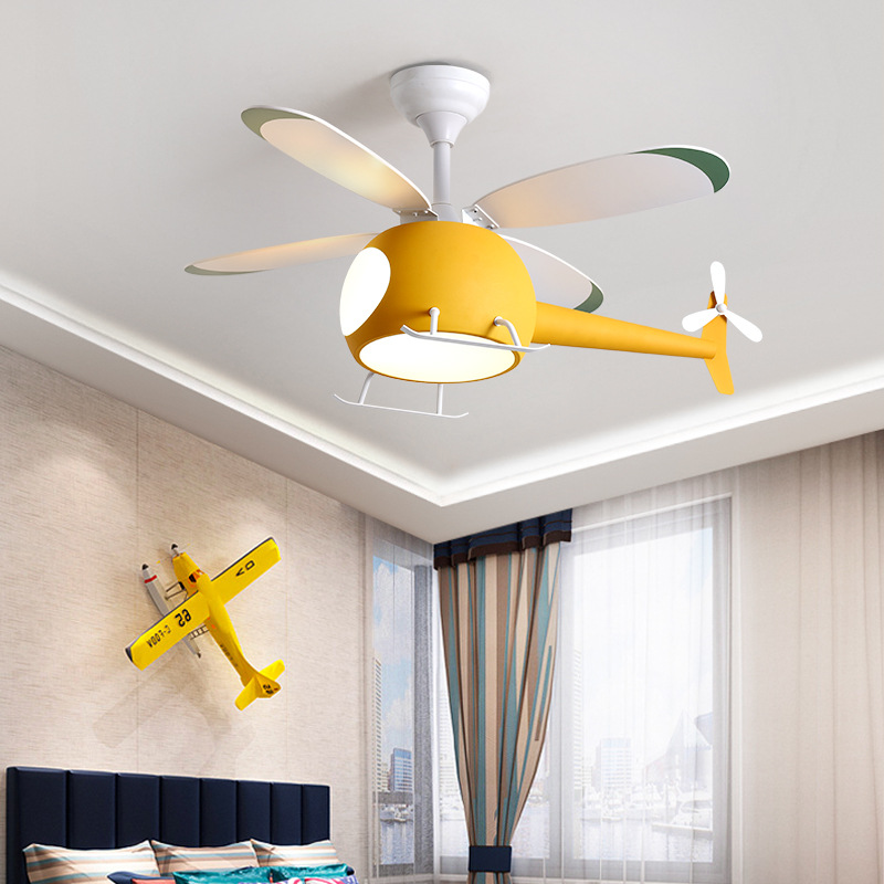 現代のクリエイティブ漫画飛行機ファンライトシンプルな装飾 L - Decor Lighting Fans のレビューと価格
