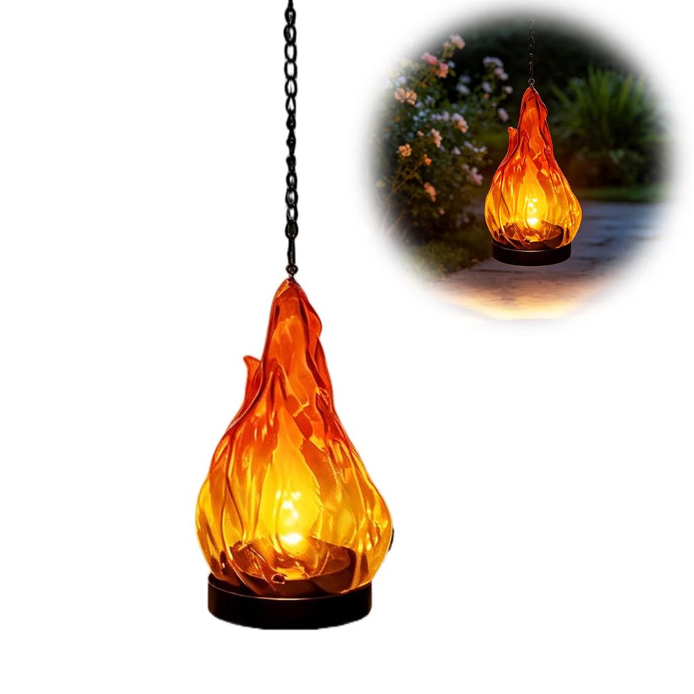 ソーラーフレームハンギングランタンライトIP65防水フリッカ - Lighting Decor Outdoor のレビューと価格