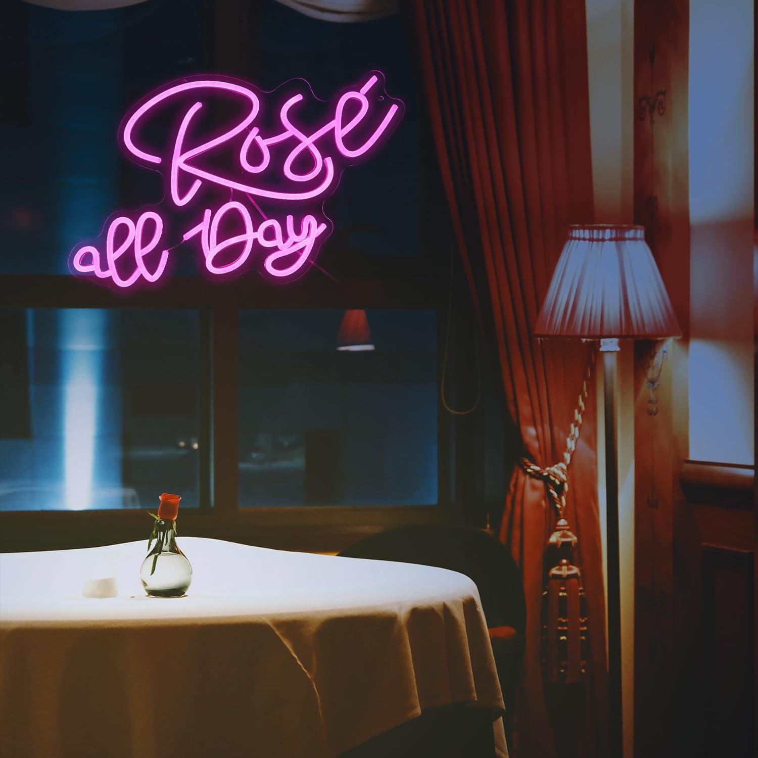 ローズオールデイネオンサイン調光可能なLEDネオンライト寝室 - Lighting Decor Wedding のレビューと価格