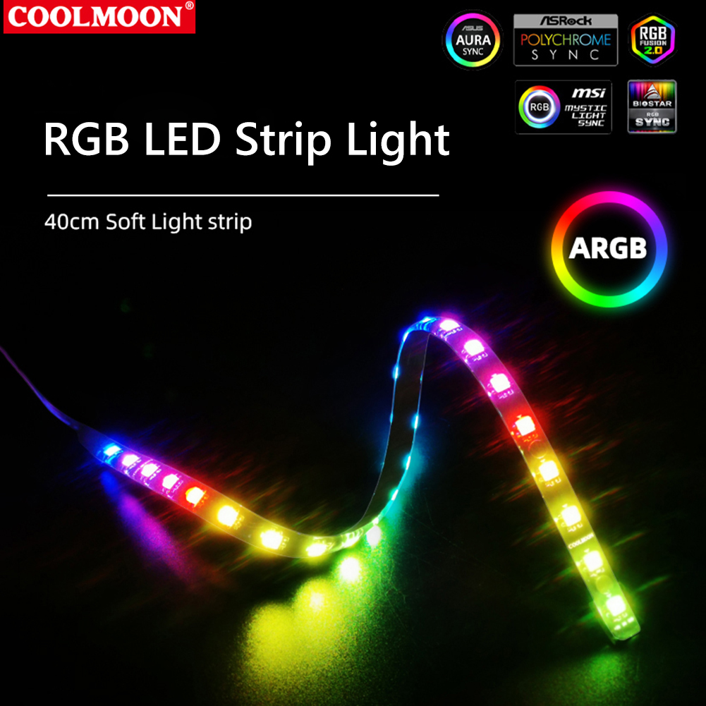 Coolmoon CM-LS40 5v argb pcケース - Lighting Bolt Decor のレビューと価格