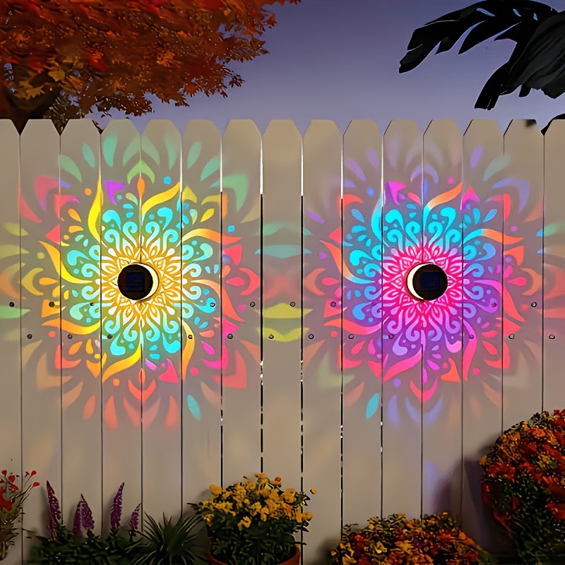 ソーラーLEDウォールライトマンダラプロジェクションランタン - Lighting Decor Ideas のレビューと価格