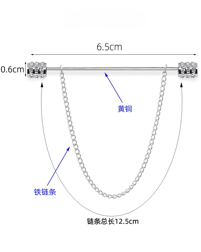 新しいメンズブローチシャツスタンドアップカラーピン固定クラス - Elegant Decor & Lighting Llc のレビューと価格