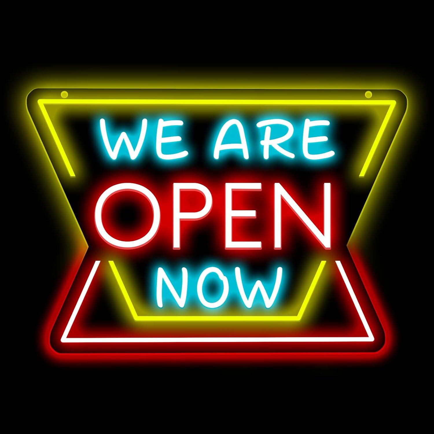 「We Are Open Now」ネオンサイン調光可能なLE - Restaurant Lighting Decoration のレビューと価格
