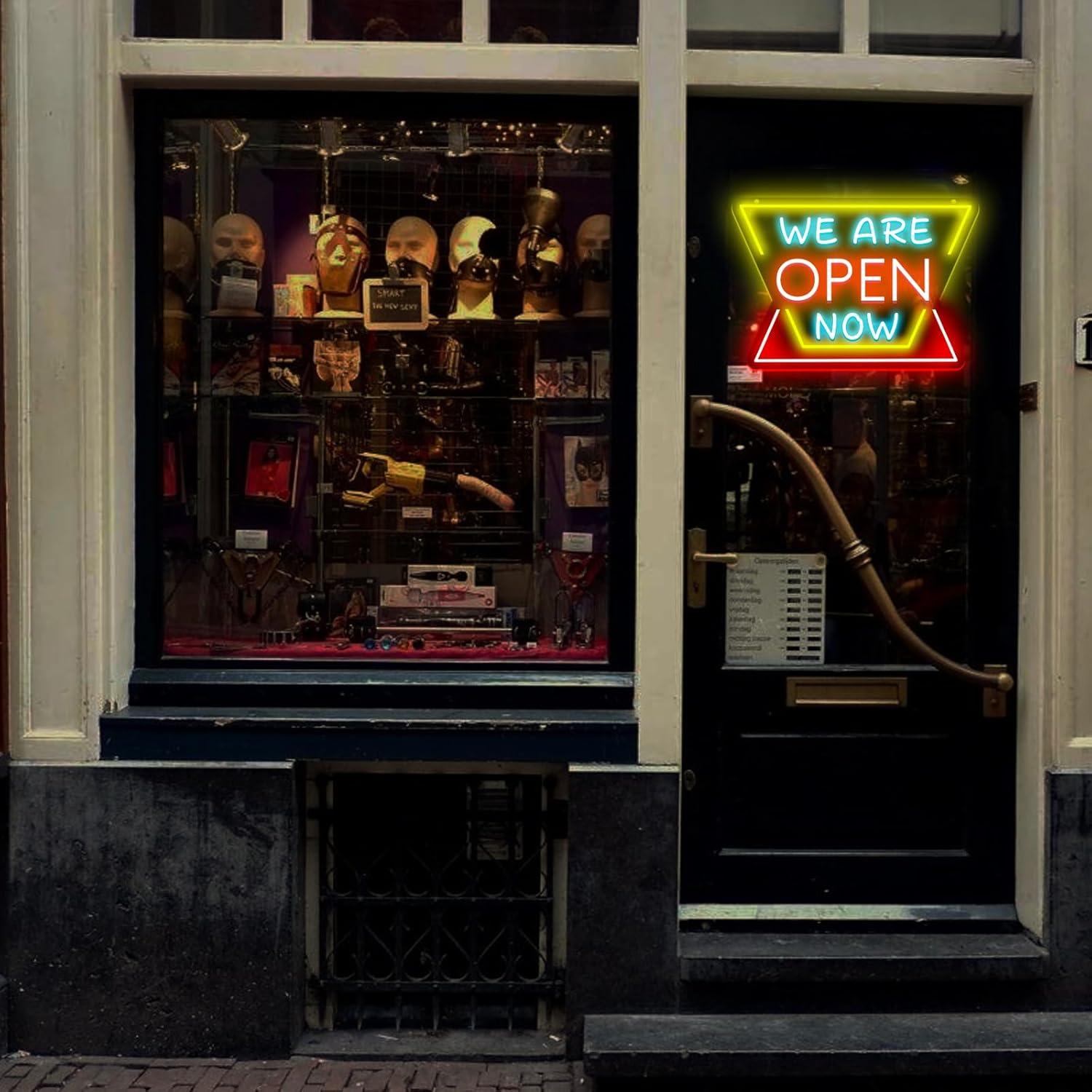 「We Are Open Now」ネオンサイン調光可能なLE - Restaurant Lighting Decoration のレビューと価格