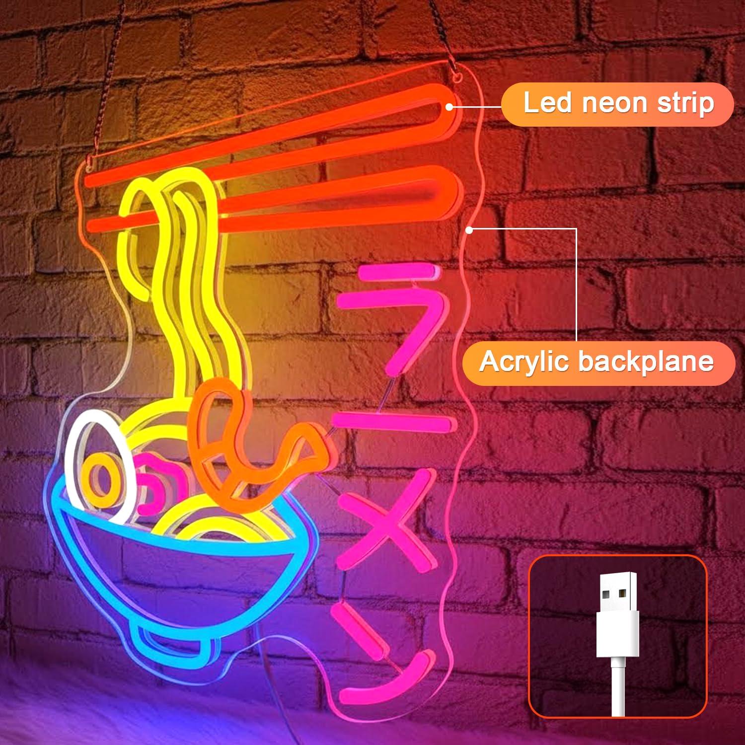 ラーメンネオンサイン、日本の麺鉢LEDネオンライト、ラーメン - Restaurant Lighting Decoration のレビューと価格