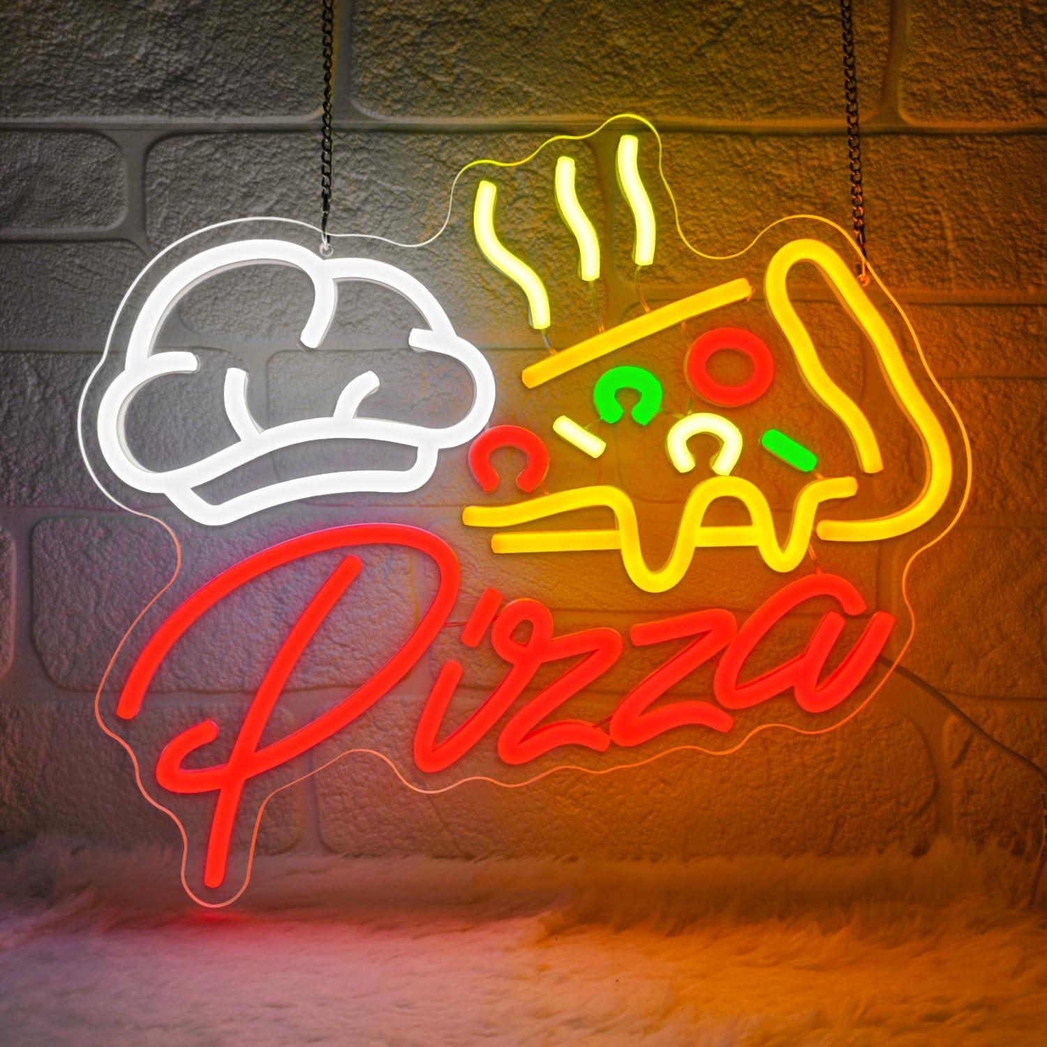 ピザネオンサイン カラフルなピザLEDライト ピザショップ、 - Restaurant Lighting Decoration のレビューと価格