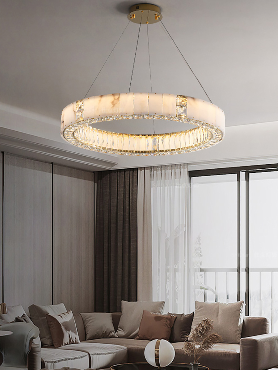 リビングルームの装飾的な天井照明用のアクリルとクリスタル要素 - Elements Lighting Decor のレビューと価格