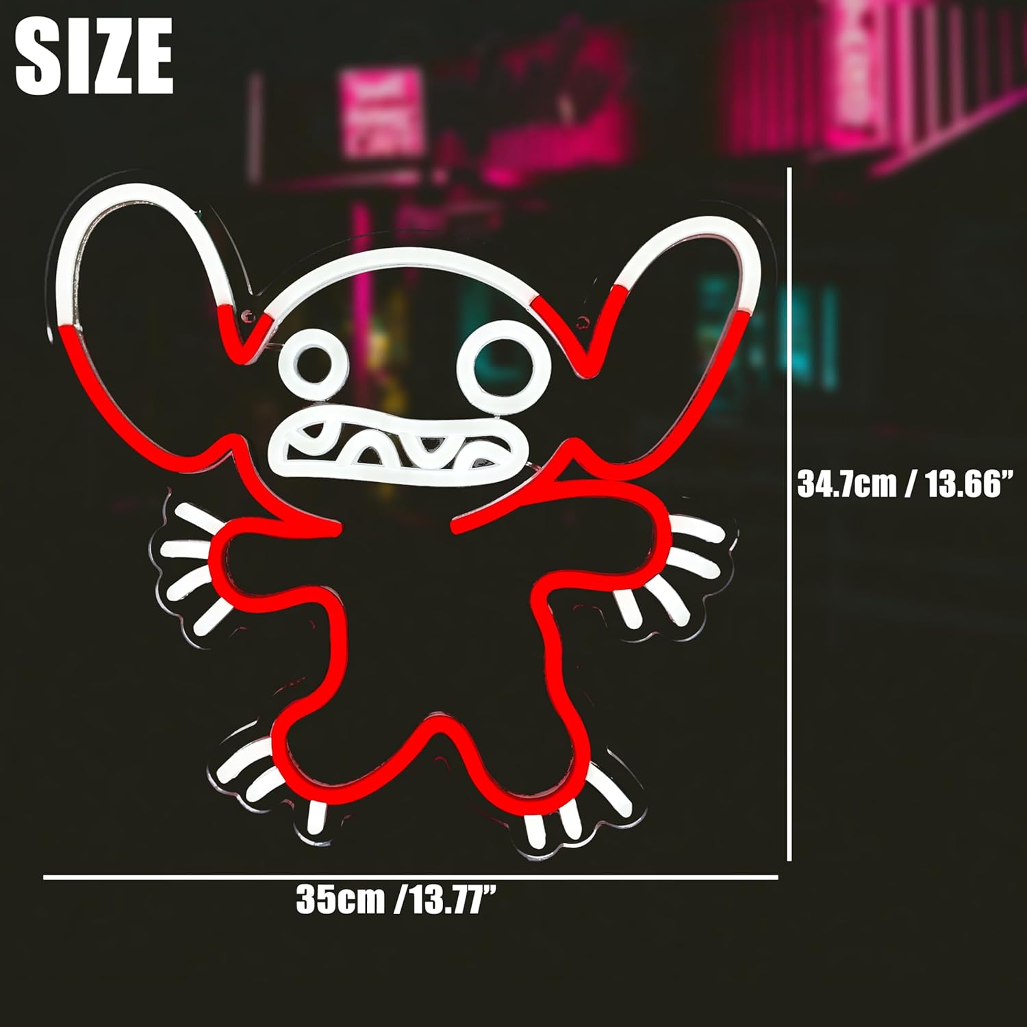 スティッチネオンサインLEDアニメネオンライトUSB調光可能 - Decor Lighting Fans のレビューと価格